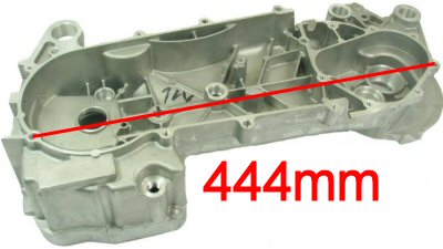 Universal Parts GY6 Left Crankcase - Long