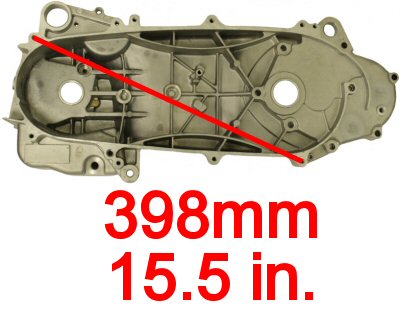 Universal Parts GY6 Left Crankcase - Extra Long Case