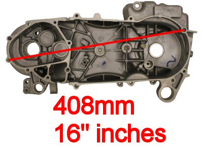 Universal Parts GY6 Left Crankcase - Short