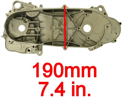 Universal Parts GY6 Left Crankcase - Extra Long Case