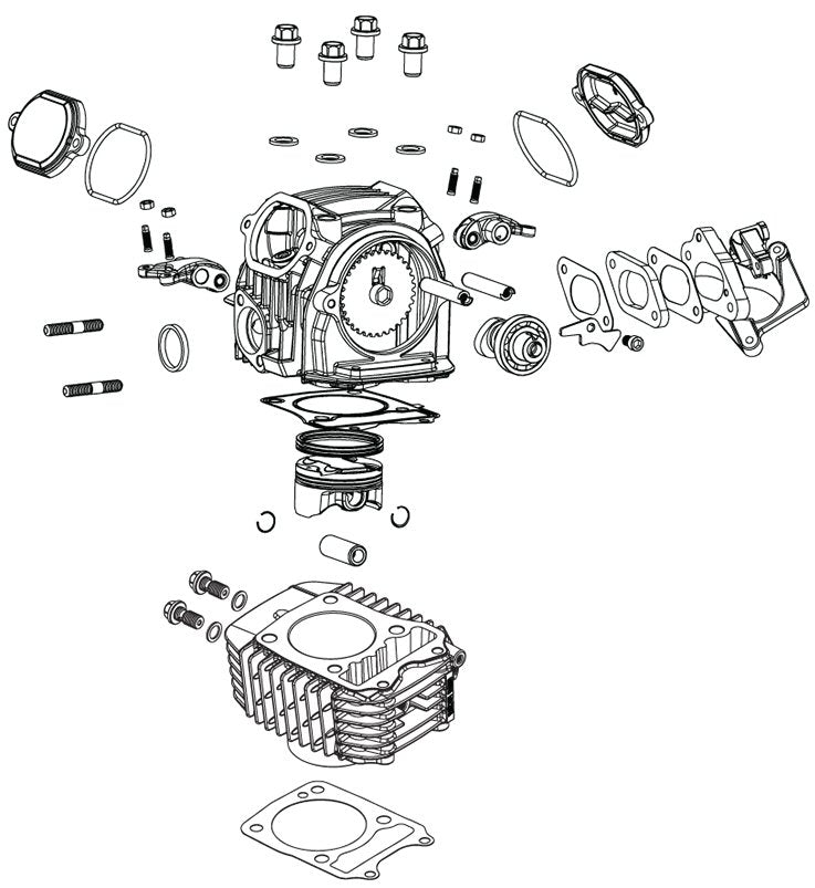 Koso 170cc Big Bore Kit with 4V Cylinder Head - Honda Grom & Monkey