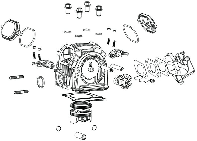 Koso 4V Cylinder Head Kit - Honda Grom & Monkey