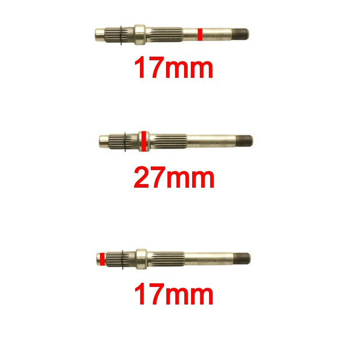 Universal Parts GY6 Final Drive Shaft - 197.5mm Length